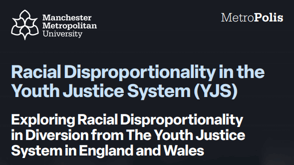 Graph illustrating racial disparities in youth justice system, highlighting disproportionality among young offenders.